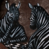 Zebras playing chess